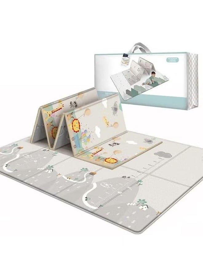 يو إل اتش واي سي سجادة لعب كبيرة ناعمة قابلة للطي وقابلة للانعكاس ضد الماء وأرضية إسفنجية زاحفة للأطفال سميكة للغاية للأطفال ، والأطفال - Image 3